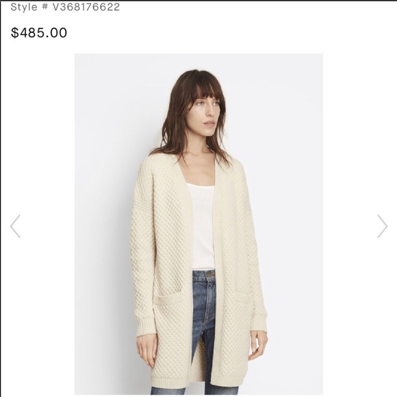 Vince Sweaters - Vince honeycomb yak wool long cardigan sweater XS